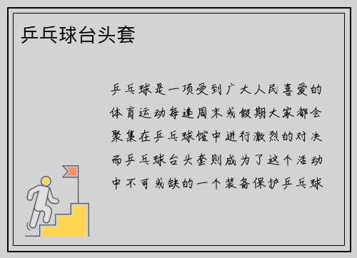 乒乓球台头套