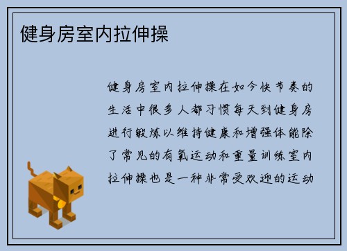 健身房室内拉伸操